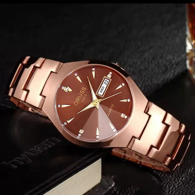 Orologio Uomo Cassa e Cinturino Acciaio al Quarzo con Data Quadrante 39 mm