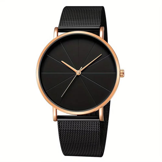 Orologio Uomo Moda Casual Quarzo – Cinturino Maglia Acciaio, Design Sottile