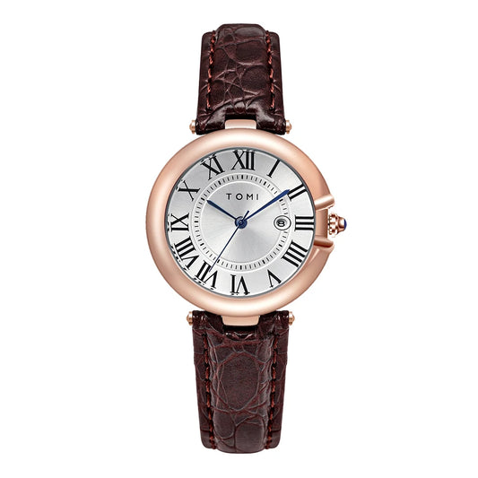Orologio Donna Elegante Quarzo 34mm Cinturino Similpelle