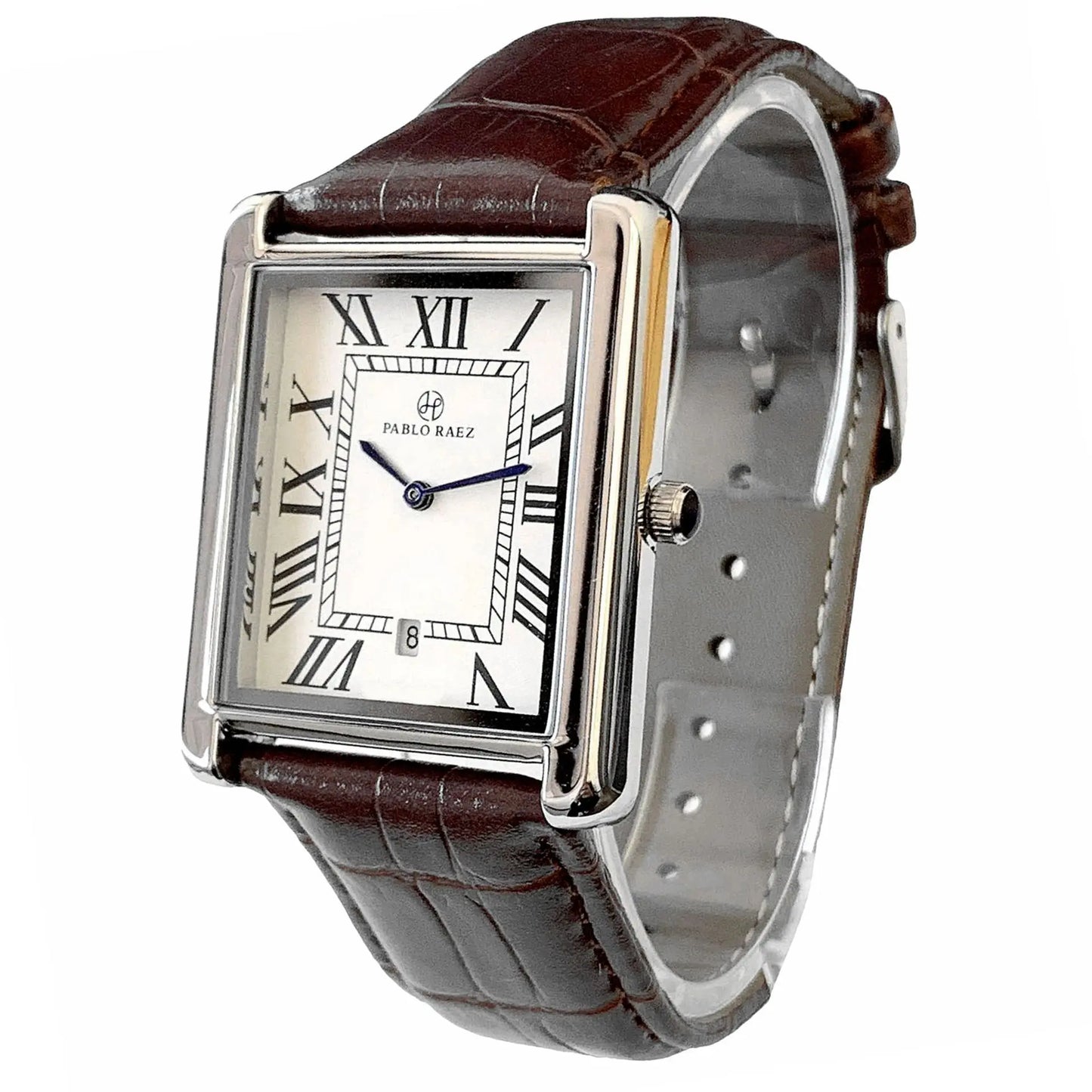 Orologio Uomo Elegante Quarzo Classico Quadrato Cinturino SimilPelle – Stile Vintage