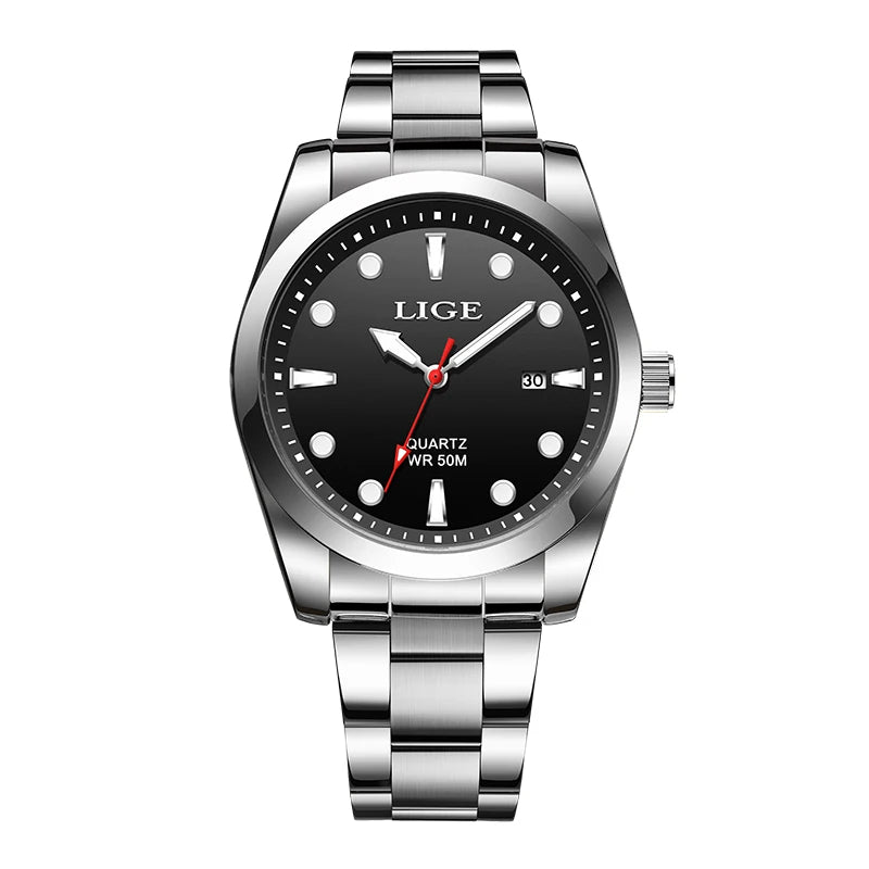 Orologio Uomo Elegante Quarzo Acciaio Data