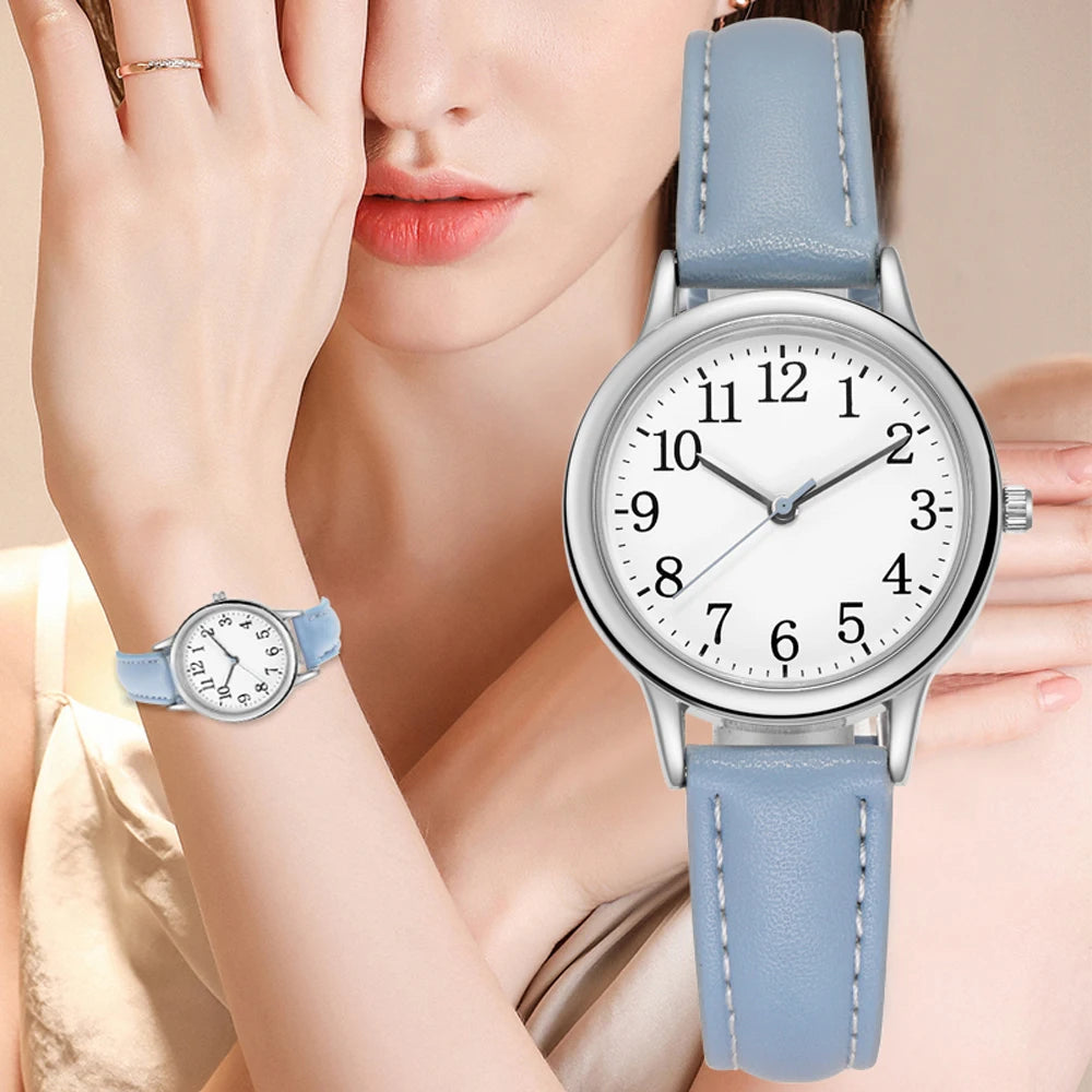 Orologio Donna Quarzo Elegante Similpelle Design Semplice e alla Moda