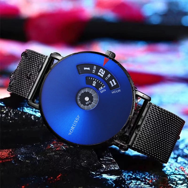 Orologio Uomo Moda Quarzo Elegante Cinturino in Lega