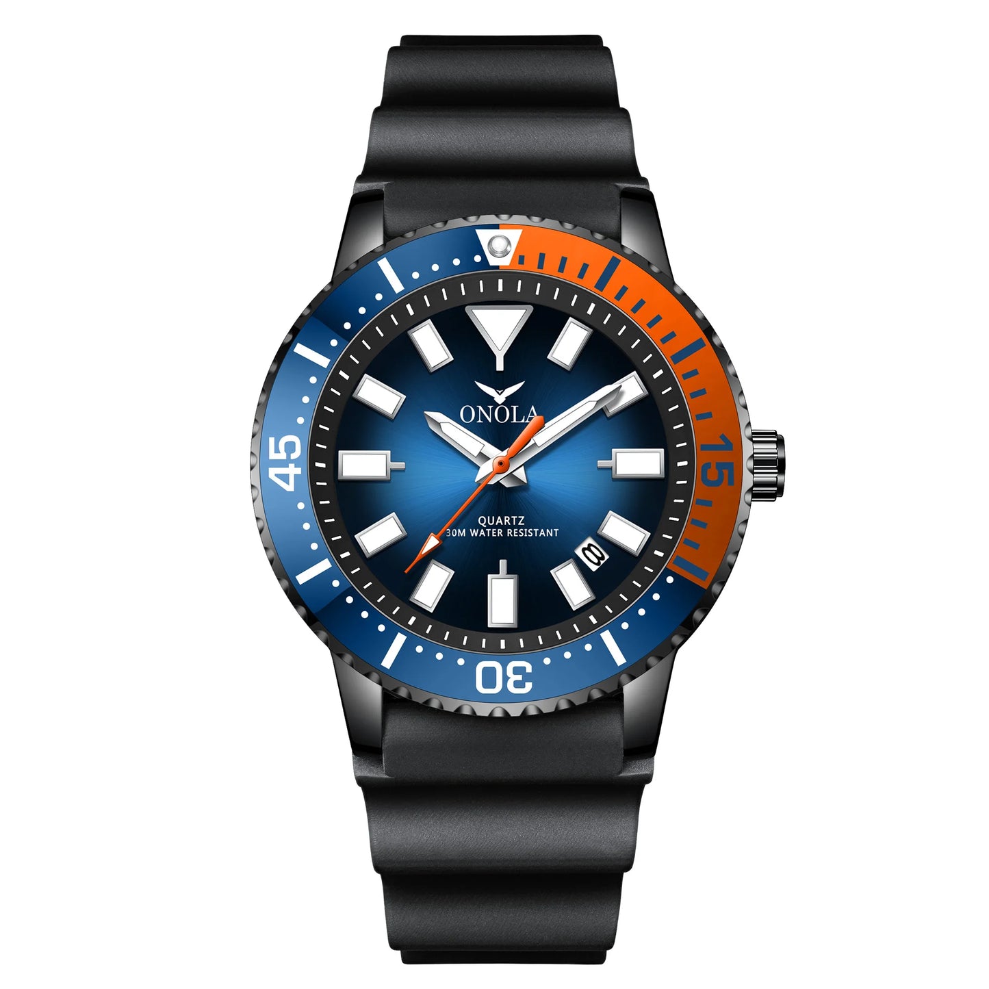 Orologio Uomo Quarzo Business con Data Lancette Luminose Cinturino Similpelle