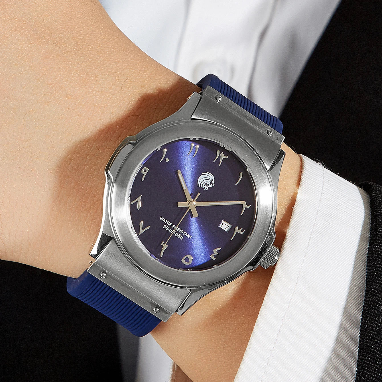 Orologio Uomo Sportivo ed Elegante Al Quarzo Con Cinturino Silicone Cassa Acciaio