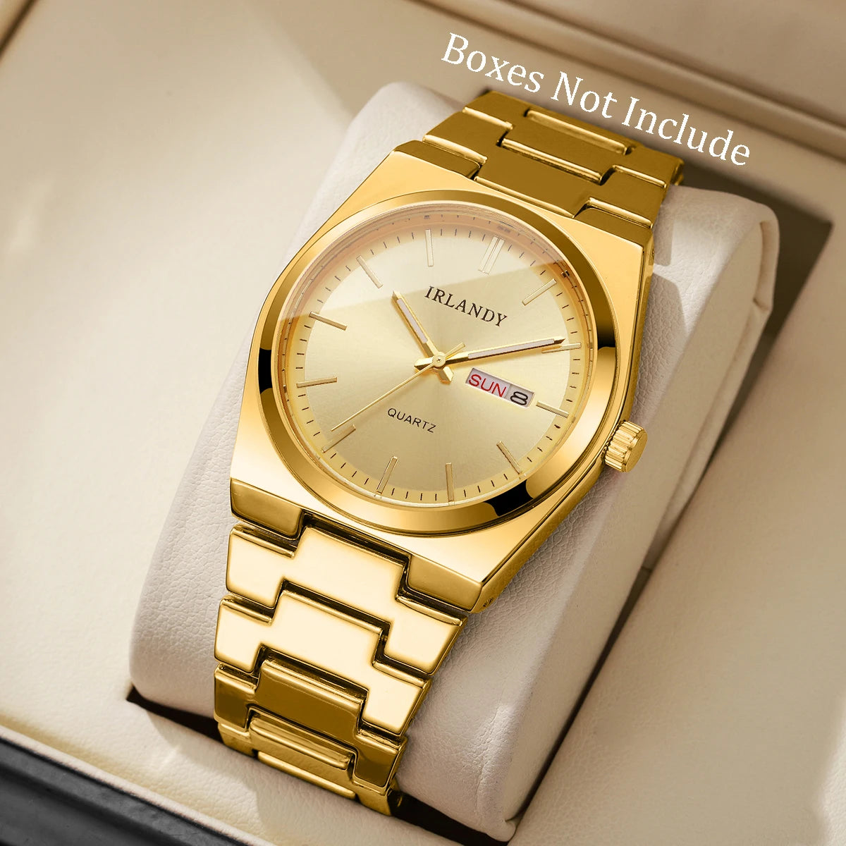 Orologio Uomo Quarzo Elegante con Calendario Cinturino in Metallo Classico