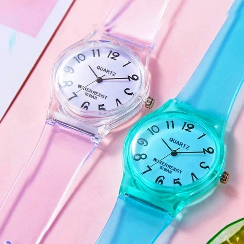 Orologio Donna Trasparente Quarzo 34mm Cinturino Plastica