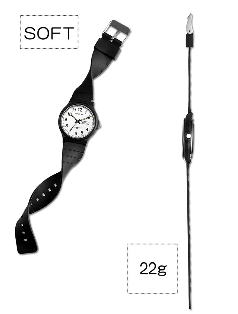 Orologio Uomo Donna Quarzo Sportivo – Silicone Resistente Quadrante 36 mm