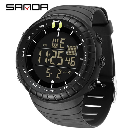 Orologio Uomo Sportivo Digitale LED Multifunzione Sveglia Cronografo Resistente