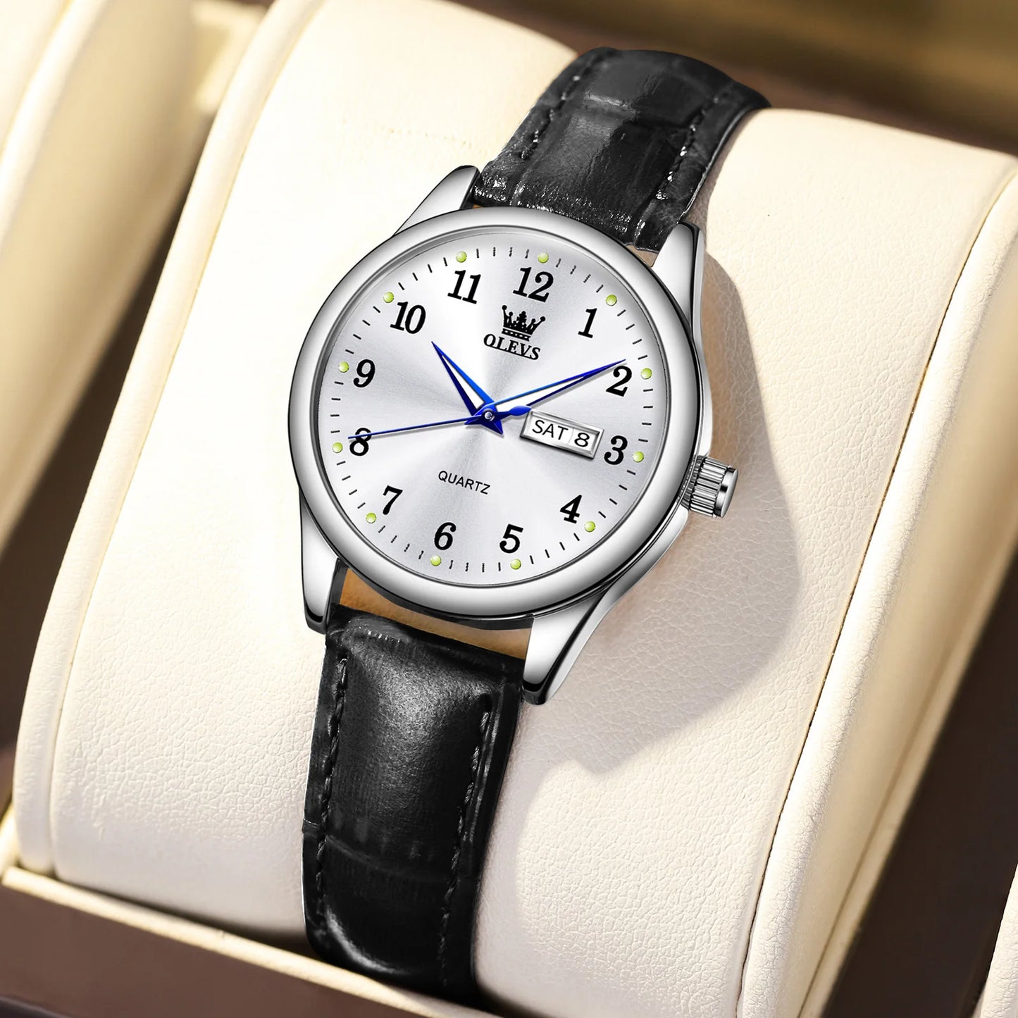 Orologio Donna Al Quarzo Elegante Con Data Casual Cinturino Similpelle