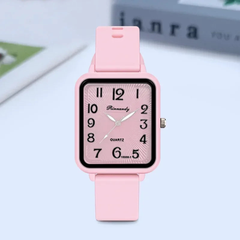 Orologio Donna Al Quarzo Con Cinturino In Silicone Casual Moda Semplice