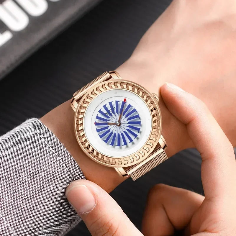 Orologio Uomo Al Quarzo Cinturino In Acciaio Quadrante 42mm Moda Casual
