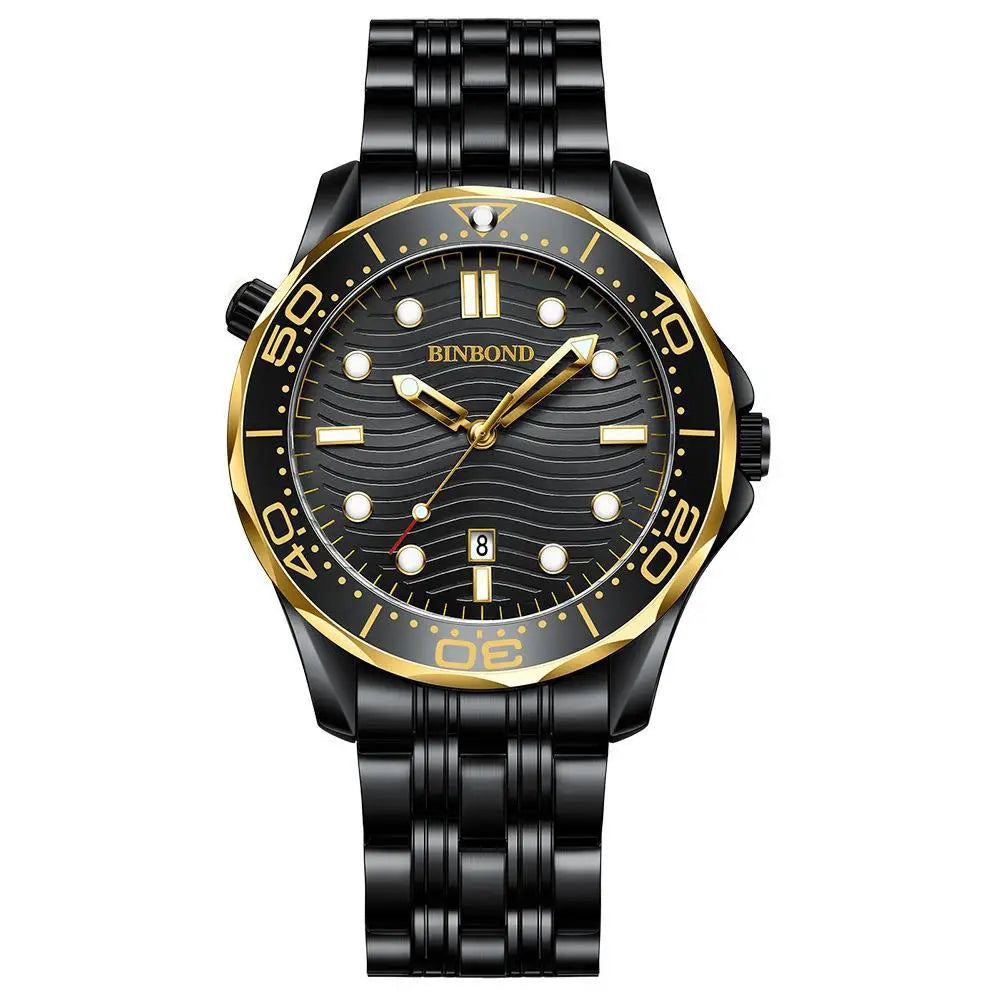 Orologio Uomo Quarzo Business Data Lancette Luminose Cinturino Acciaio o Silicone
