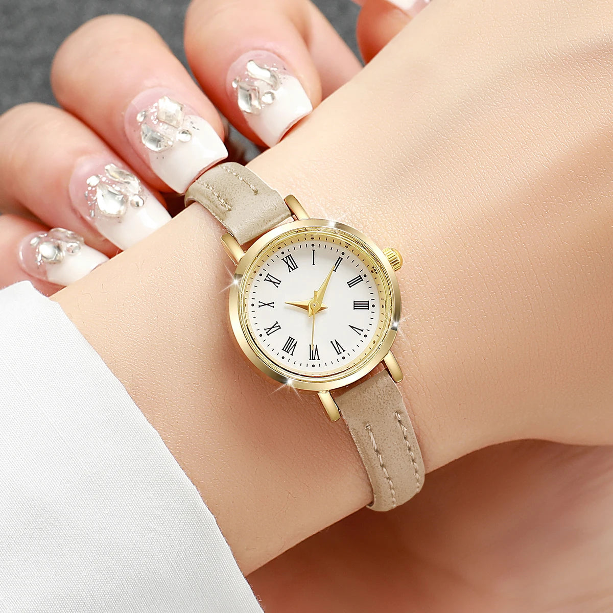 Orologio Donna Elegante al Quarzo Cinturino Similpelle Moda Casual