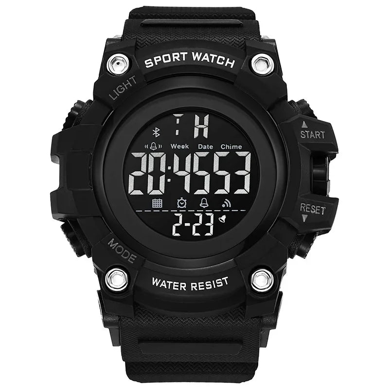 Orologio Sportivo Uomo Digitale LED Multifunzione Cinturino Silicone Quadrante 57mm