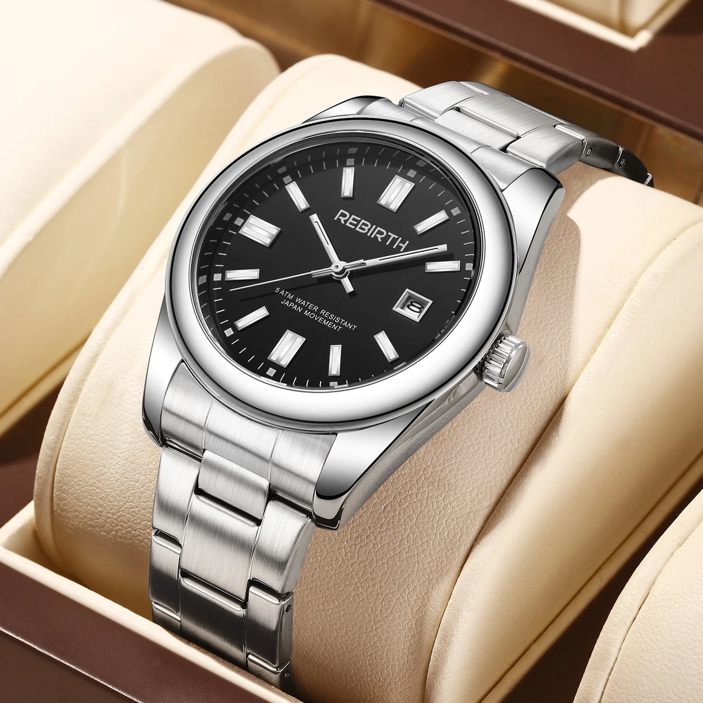 Orologio Uomo Elegante Quarzo Acciaio Data