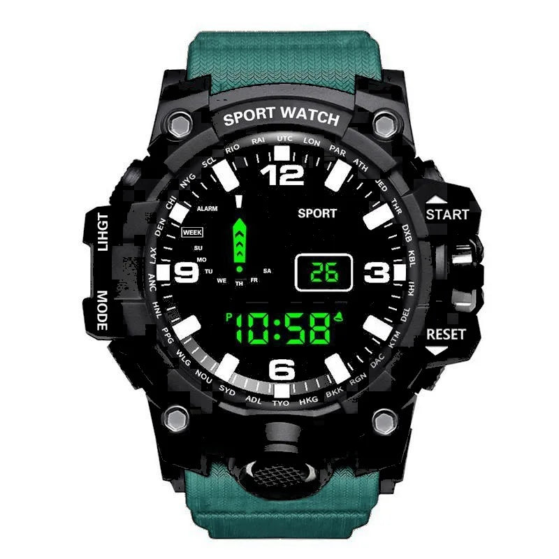 Orologio Uomo Sportivo Digitale LED Multifunzionale in Gomma