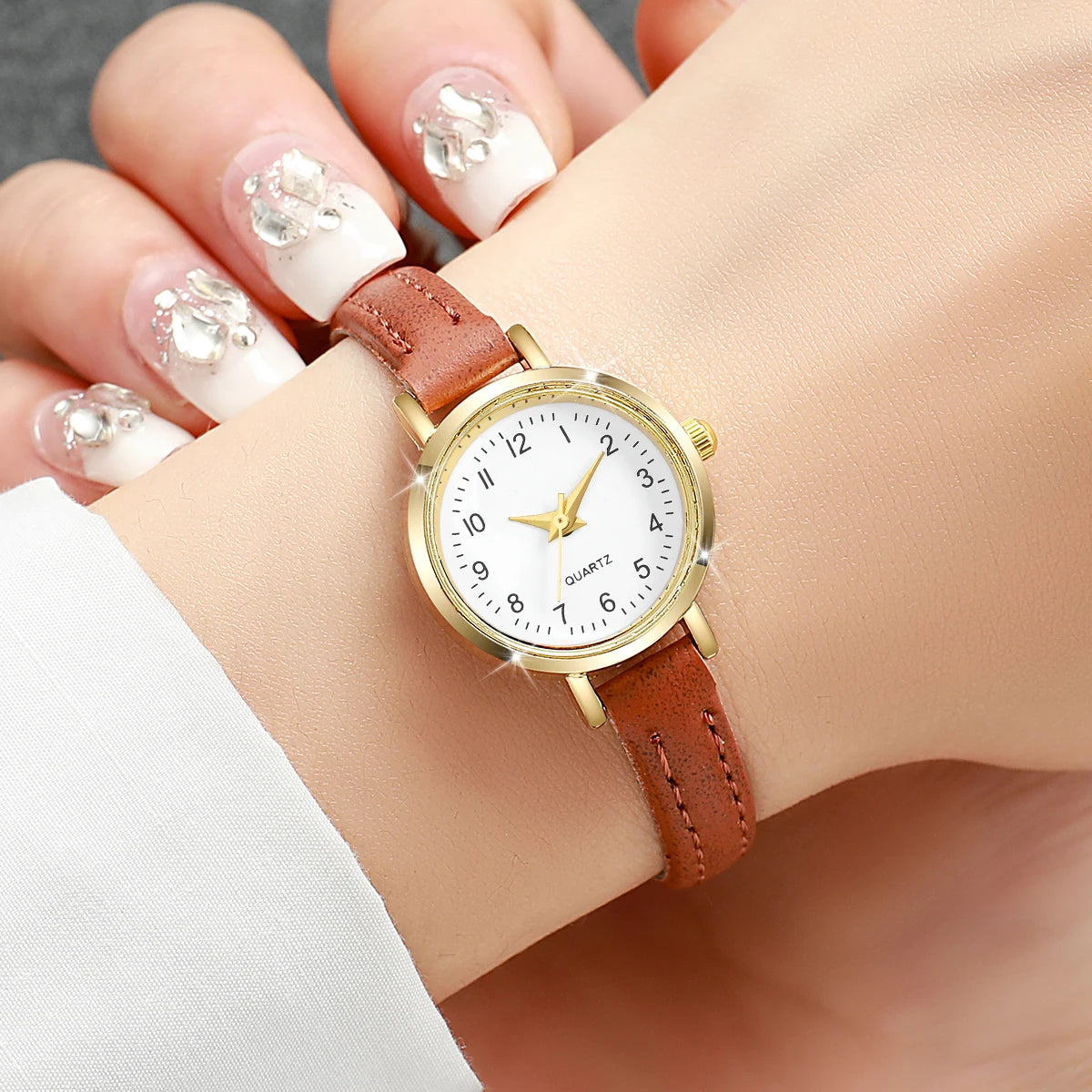 Orologio Donna Elegante al Quarzo Cinturino Similpelle Moda Casual