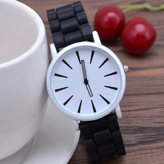 Orologio Donna al Quarzo Moda Casual con Cinturino in Silicone Elegante Leggero