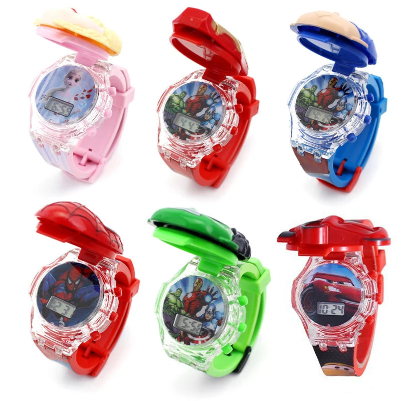 Orologio Bambini con Luci Colorate Supereroi Musicale Luminoso