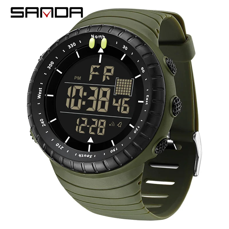Orologio Uomo Sportivo Digitale LED Multifunzione Sveglia Cronografo Resistente