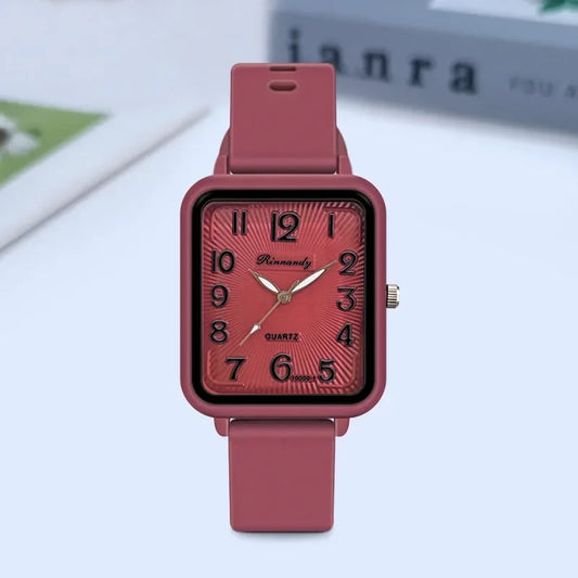 Orologio Donna Al Quarzo Con Cinturino In Silicone Casual Moda Semplice