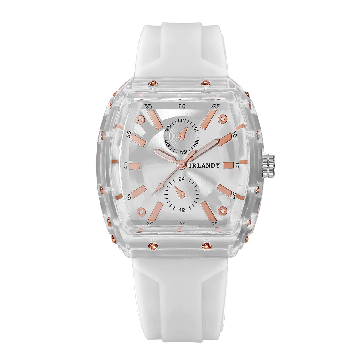 Orologio Donna Quarzo Analogico Moda Casual Elegante Cinturino Silicone Cassa Lega