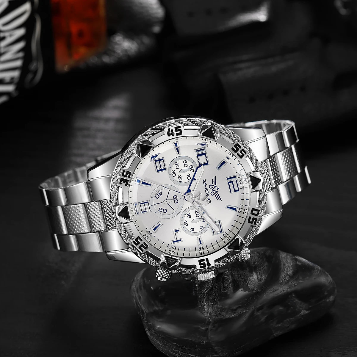Orologio Uomo Quarzo Cassa Lega – Cinturino Metallo Moda Casual