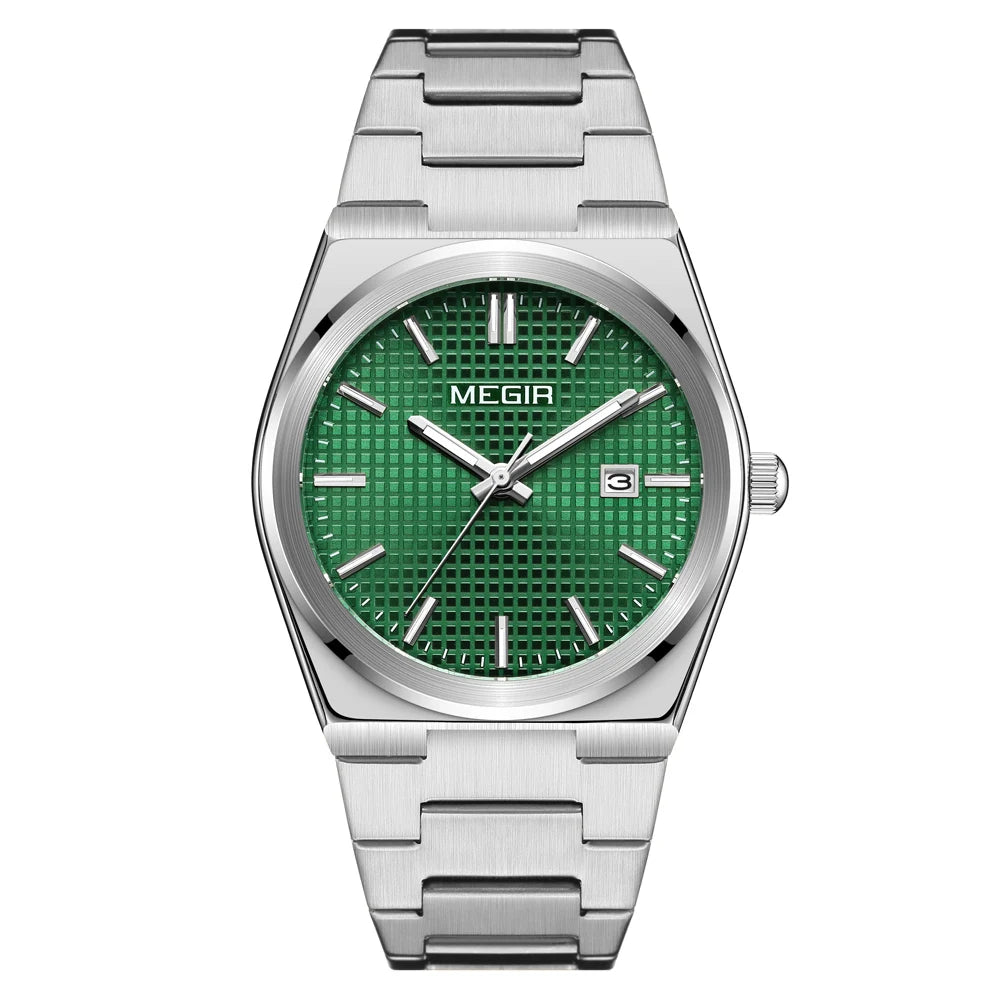 Orologio Uomo Quarzo Acciaio Data 42mm Elegante