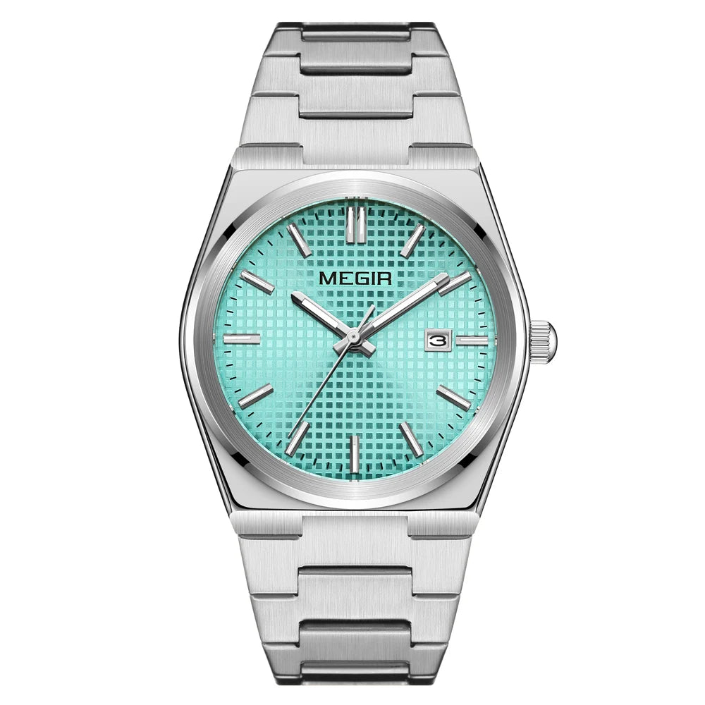 Orologio Uomo Quarzo Acciaio Data 42mm Elegante
