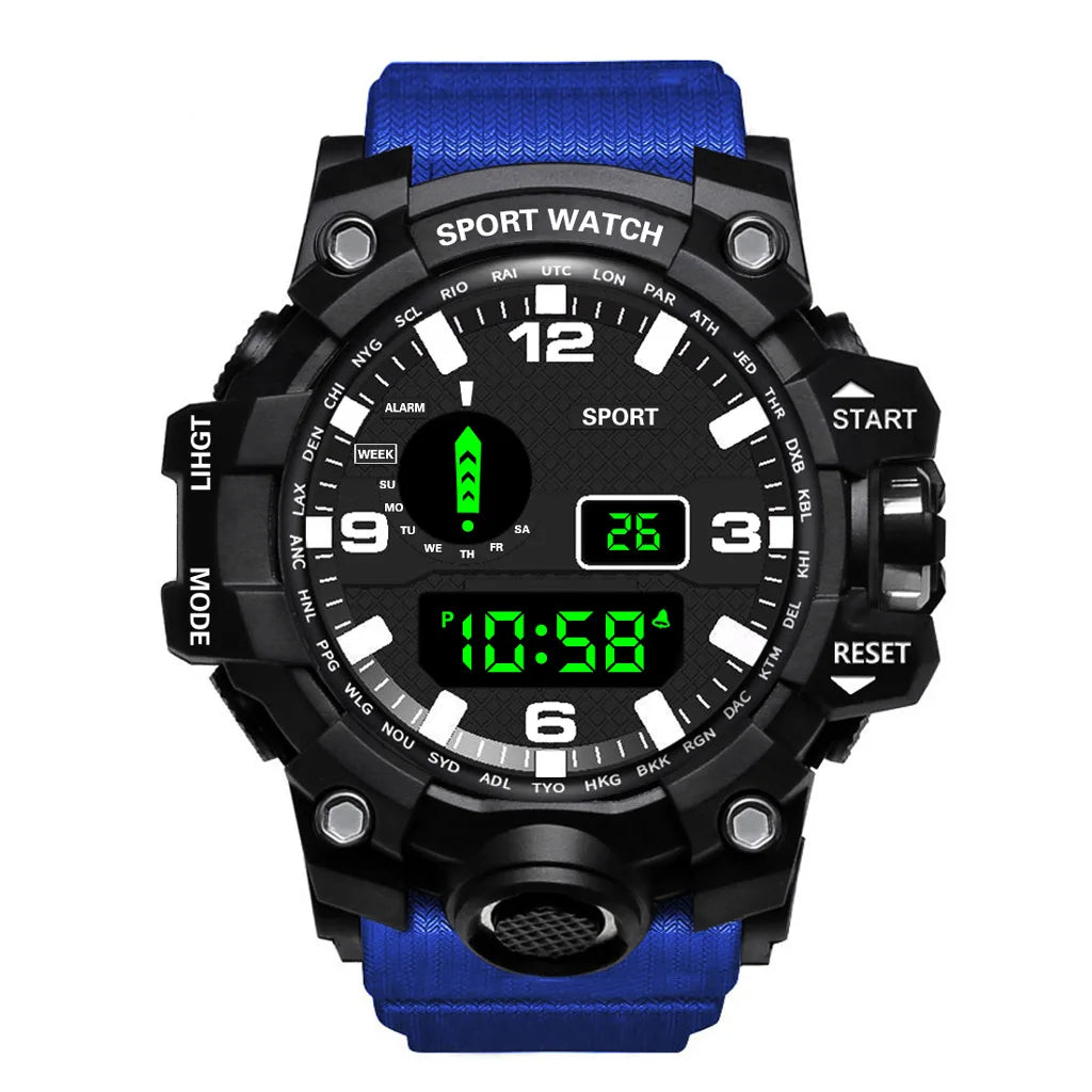 Orologio Uomo Sportivo Digitale LED Multifunzionale in Gomma