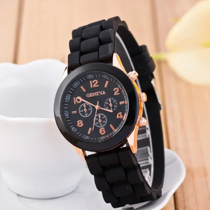 Orologio Donna Quarzo Elegante – Cinturino Silicone Cassa Lega