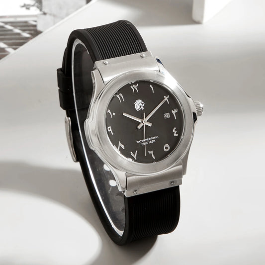 Orologio Uomo Sportivo ed Elegante Al Quarzo Con Cinturino Silicone Cassa Acciaio