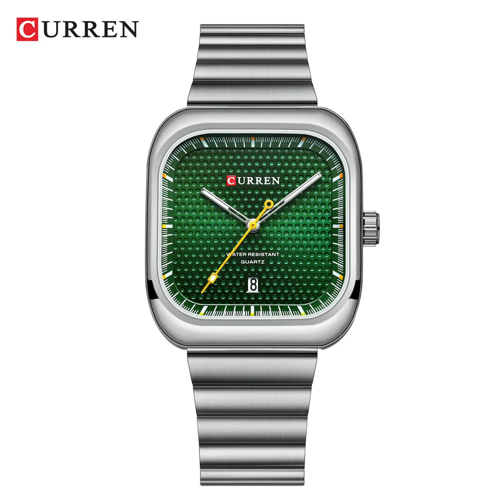 Orologio Uomo Quarzo Acciaio Inossidabile Quadrante 38mm Data Automatica