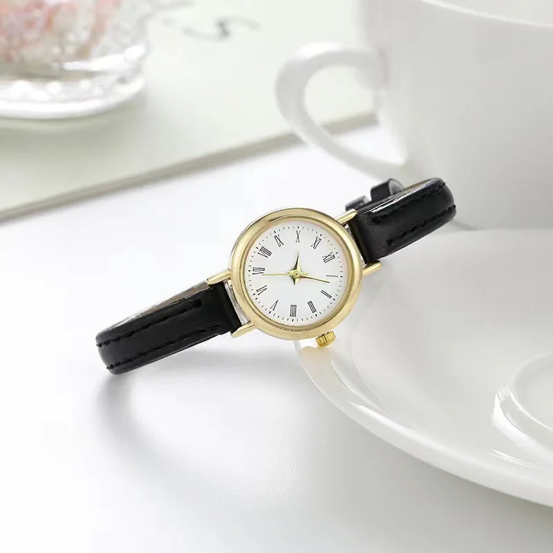 Orologio Donna Elegante al Quarzo Cinturino Similpelle Moda Casual