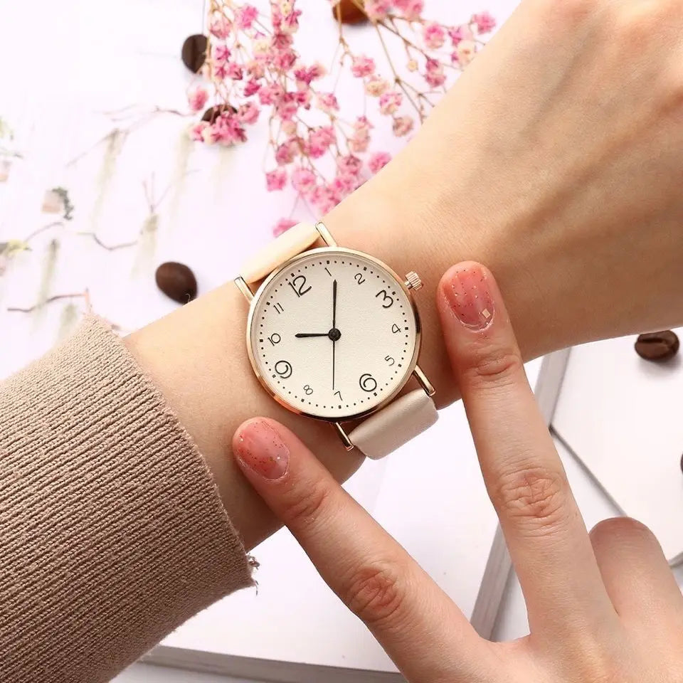 Orologio Donna Moda Casual Quarzo Cinturino Similpelle Elegante 36mm