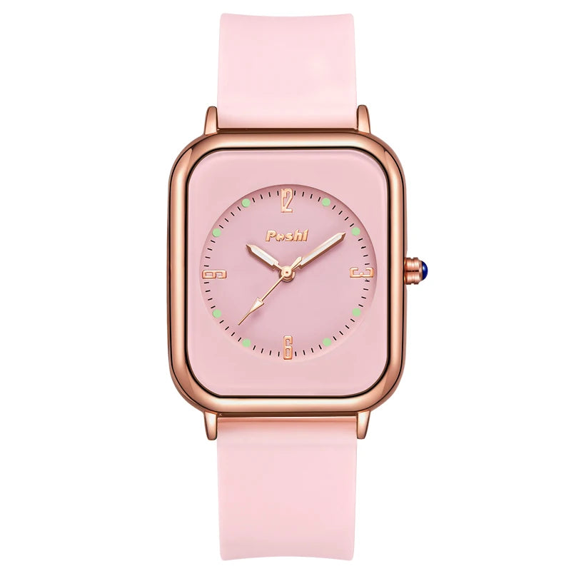 Orologio Donna Moda Elegante Casual al Quarzo con Cinturino in Silicone Semplice