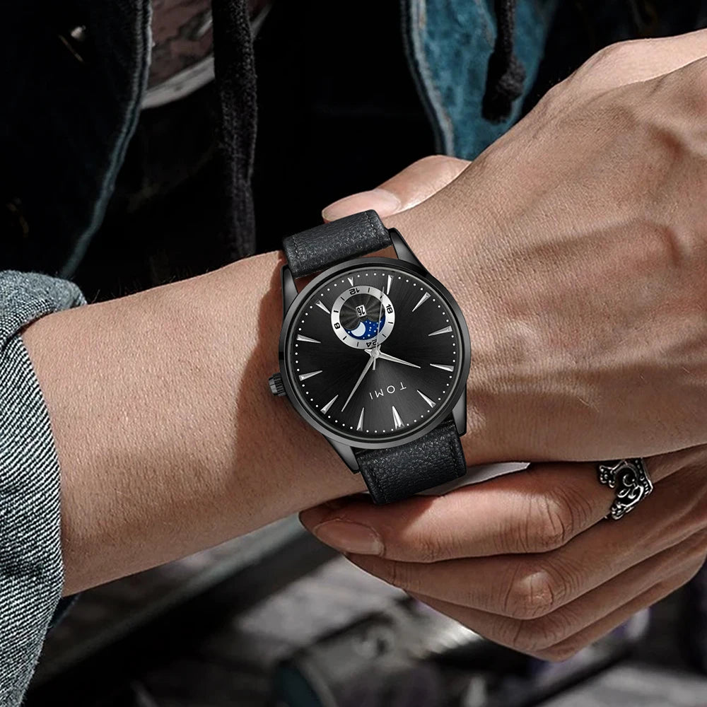 Orologio Uomo Quarzo Cinturino Similpelle – Elegante e Casual Quadrante 42mm