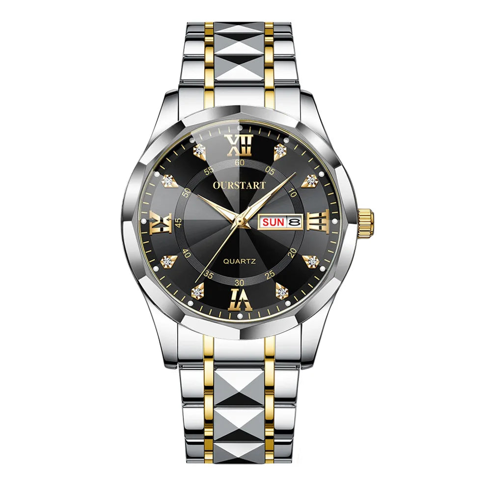 Orologio Uomo Moda e Casual al Quarzo con Data Cinturino in Lega