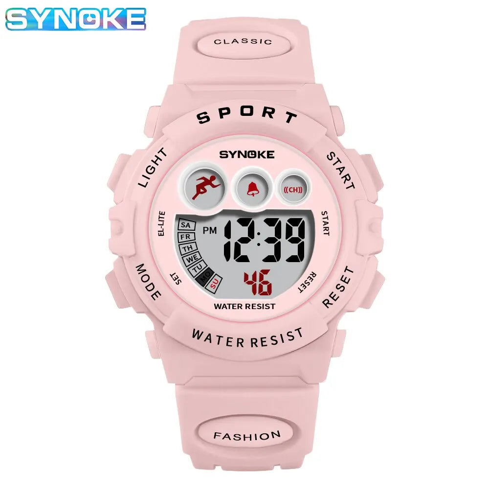 Orologio Sportivo Digitale Bambini Colorato Multifunzione Cinturino e Cassa in Gomma
