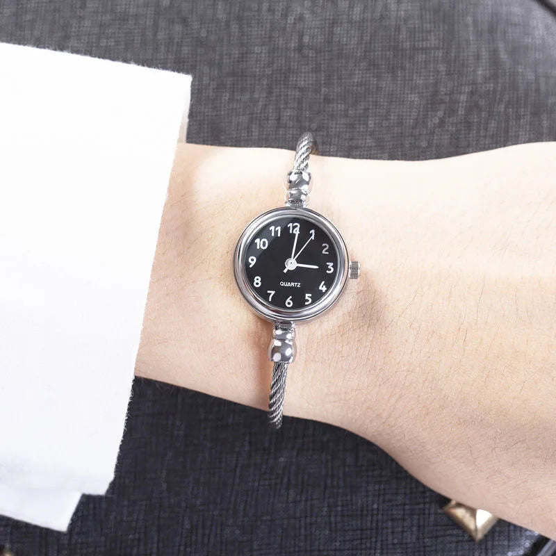 Orologio Donna Elegante Quarzo Bracciale Sottile in Lega Moda