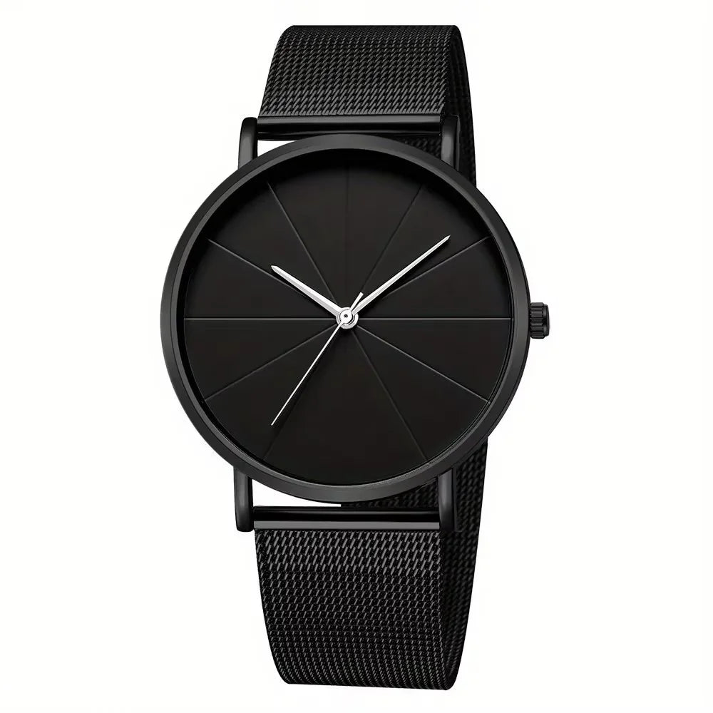 Orologio Uomo Moda Casual Quarzo – Cinturino Maglia Acciaio, Design Sottile