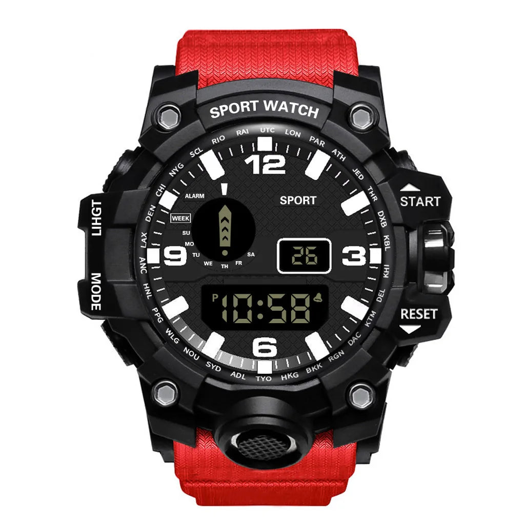 Orologio Uomo Sportivo Digitale LED Multifunzionale in Gomma