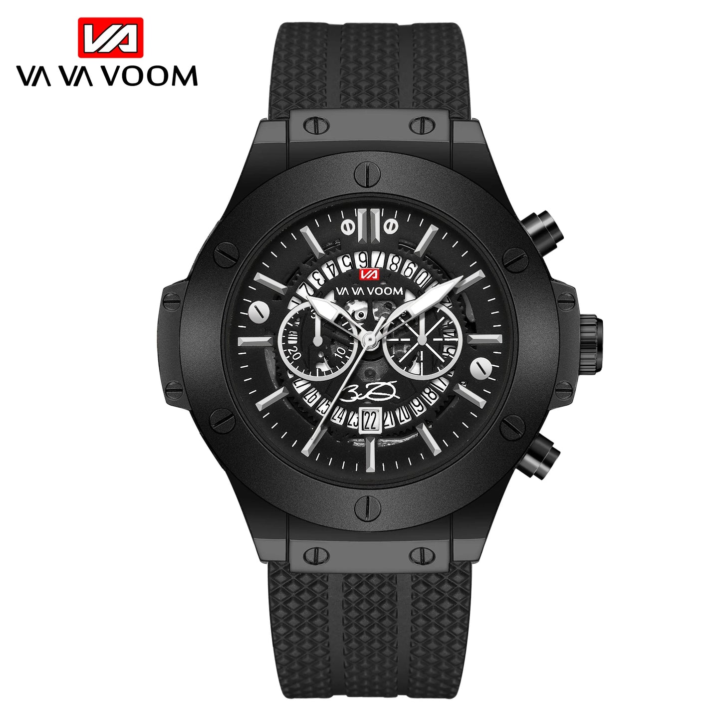 Orologio Uomo Sportivo Quarzo Silicone Quadrante 48mm
