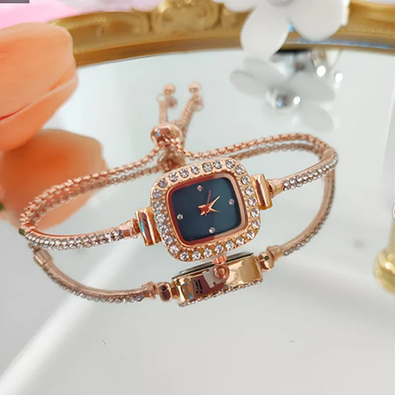 Orologio Donna Elegante Quarzo Bracciale in Lega Moda Casual