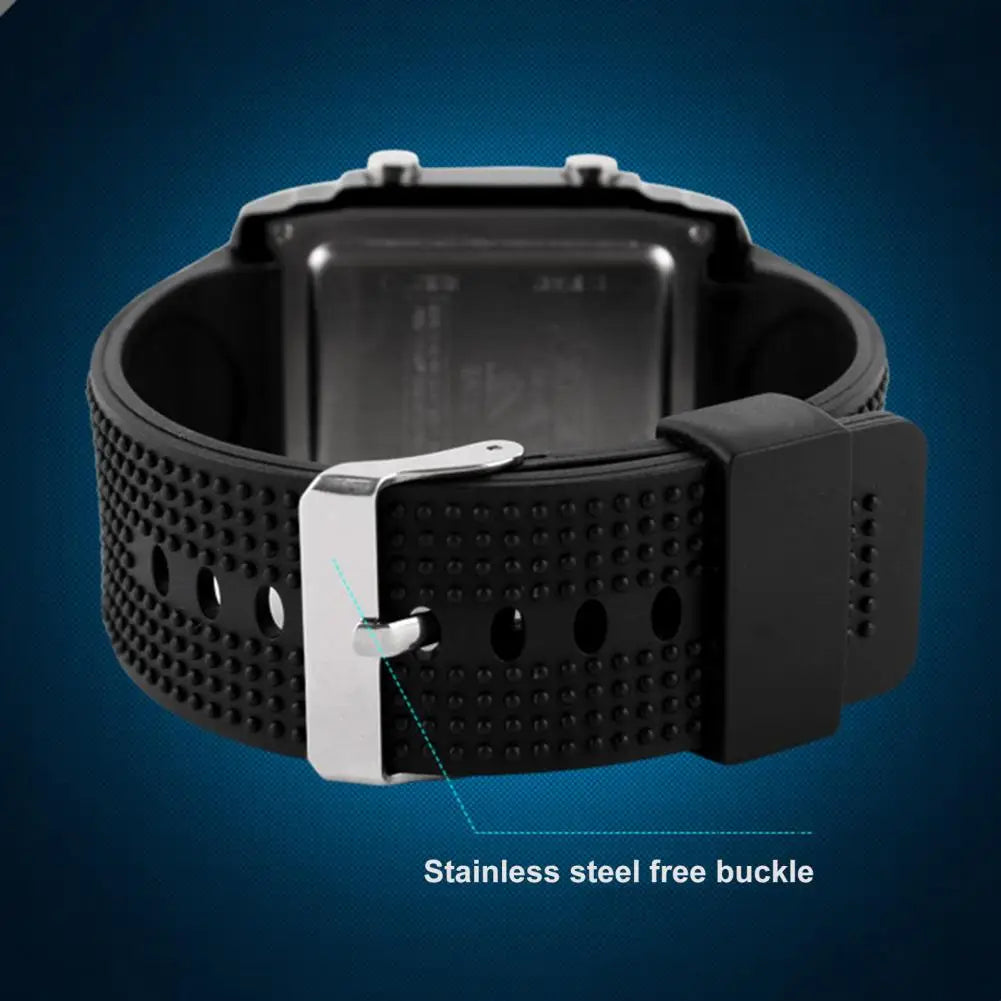 Orologio Digitale LED Uomo Donna Silicone Luce Notturna