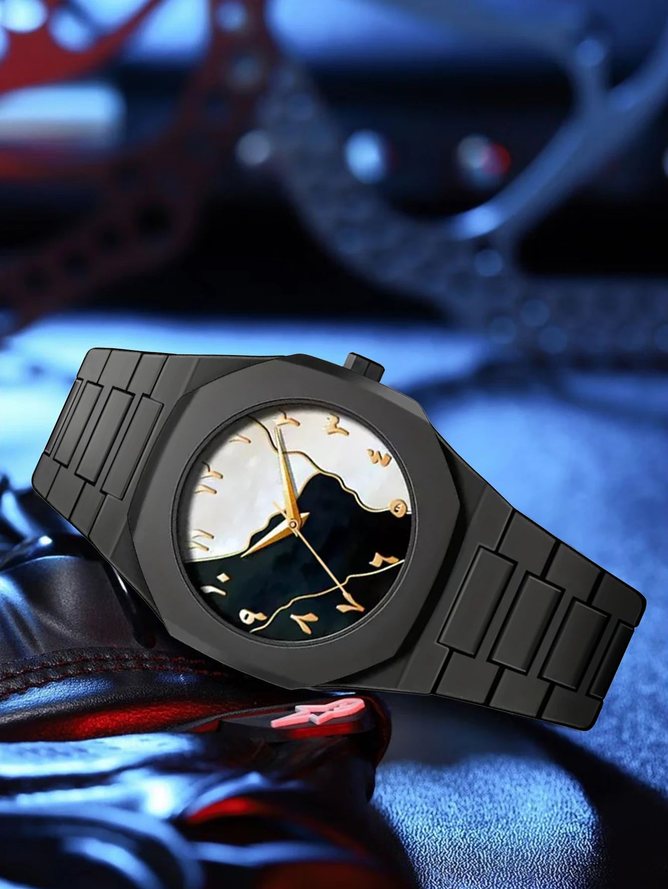 Orologio Uomo 42mm Quarzo Cinturino e Cassa in Plastica