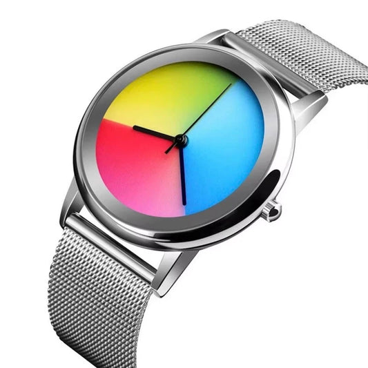 Orologio Donna 38mm Quarzo Colorato Acciaio