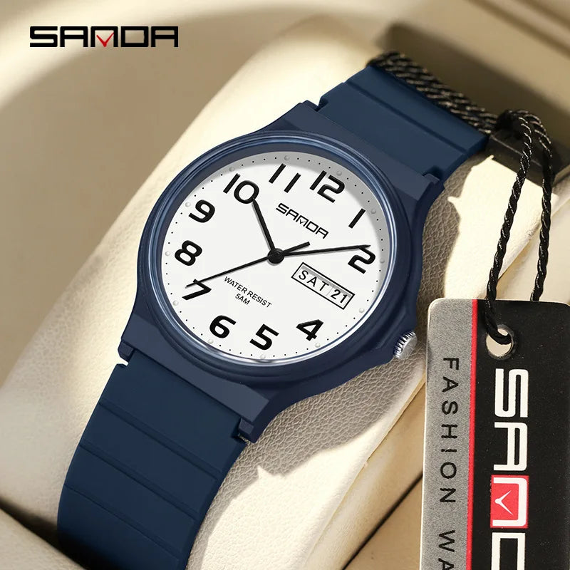 Orologio Uomo Donna Quarzo Sportivo – Silicone Resistente Quadrante 36 mm