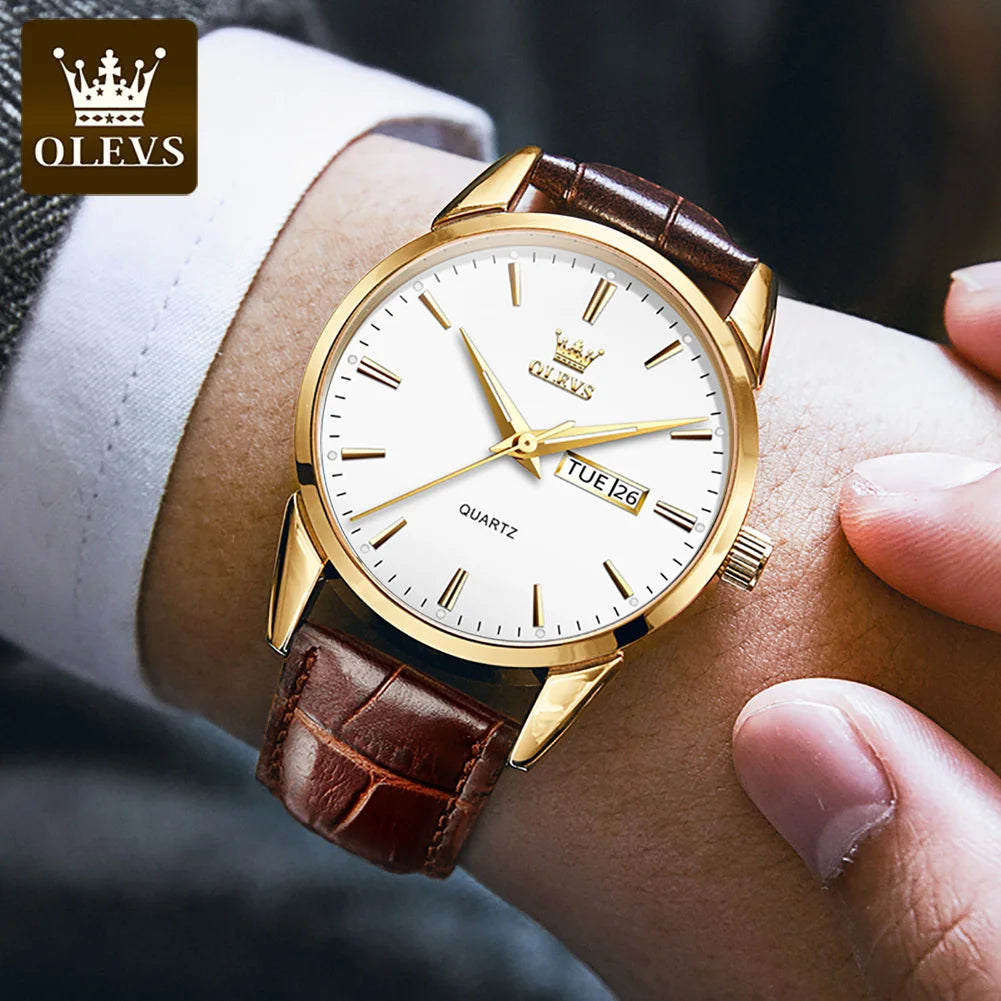 Orologio Uomo Classico Quarzo Similpelle Data Elegante
